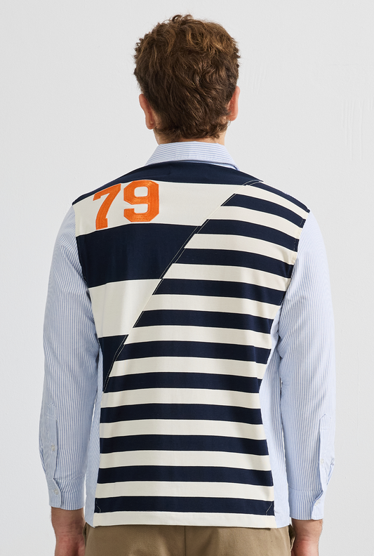 OXFORD RUGBY SHIRT - Navy (2)