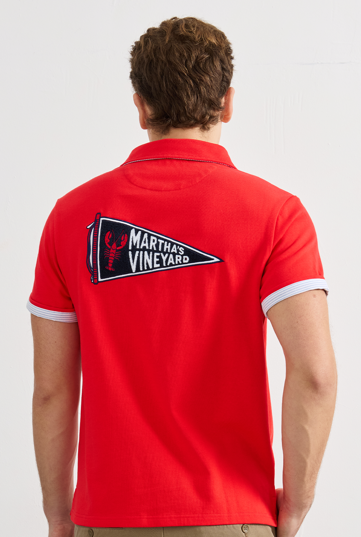 EMBROIDERED FLAG POLO - Red (4)