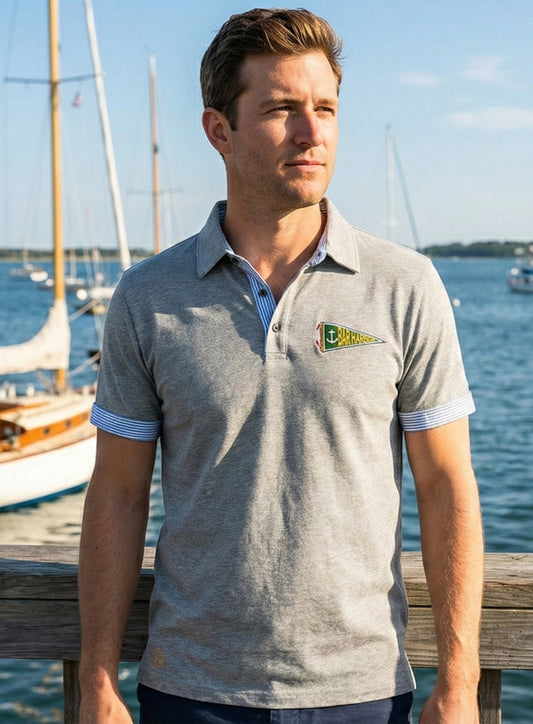 EMBROIDERED FLAG POLO