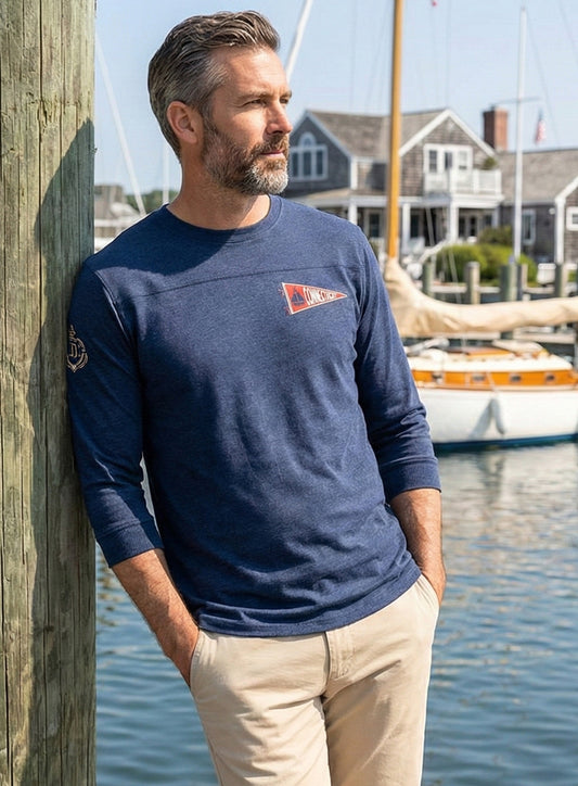 EMBROIDERED FLAG BOAT TEE